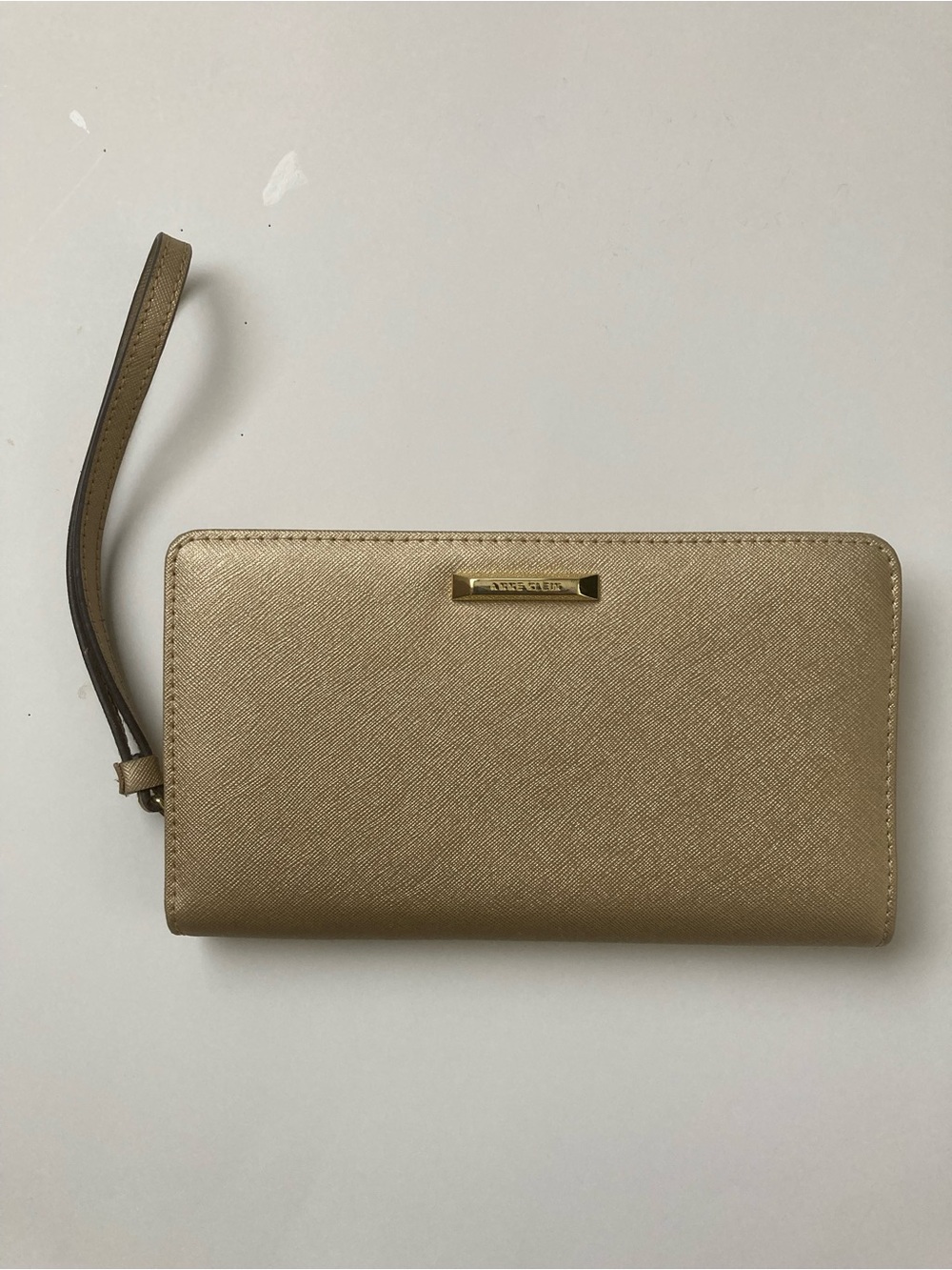 Anne Klein Metallic Gold Wallet Wristlet